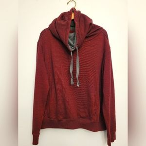 FUSAI Cowl Neck Maroon  Sweater